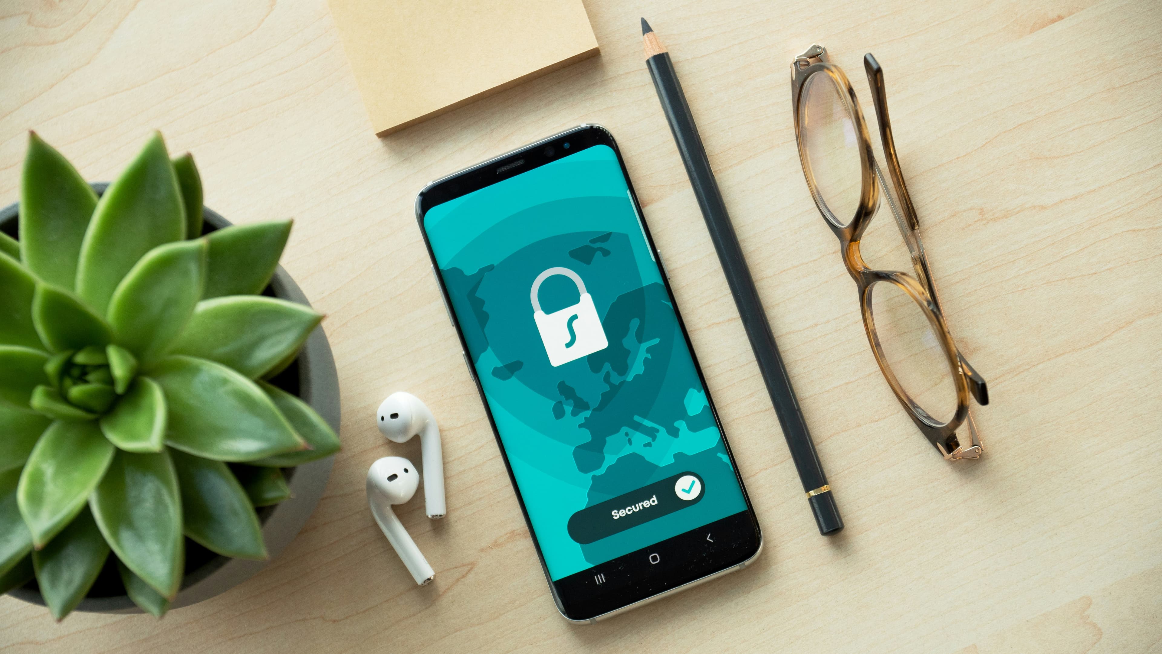 Device with lock icon displaying 'Secured'